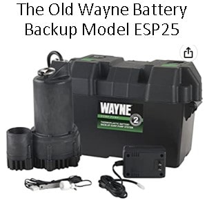 Wayne Old ESP25 Battery Backup Sump Pump